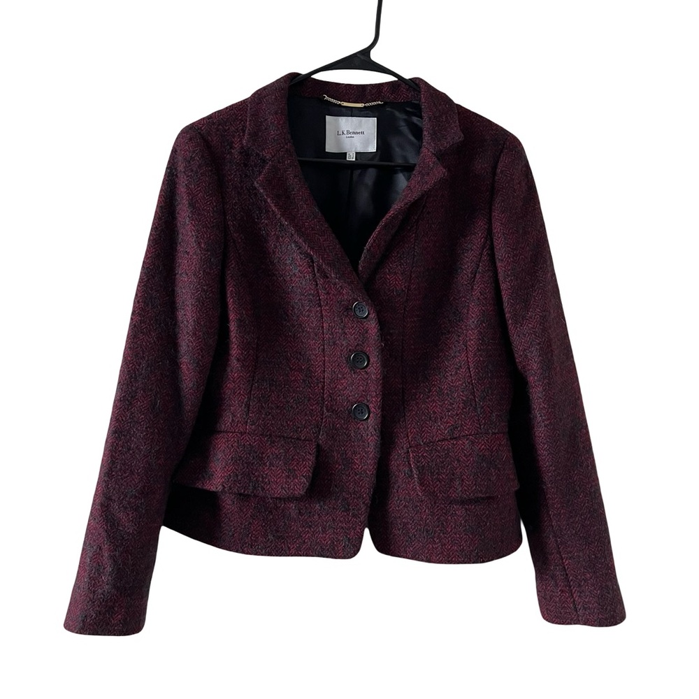 L.K. Bennett Red Wool Blazer